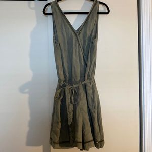 Anthropologie Cloth Stone Green Tank Romper